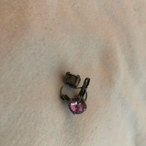 Sabika pink/green stone medium earrings